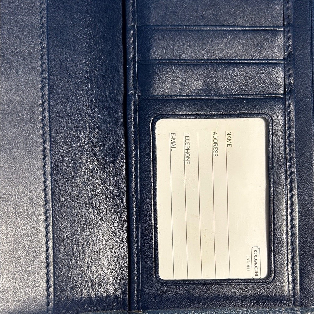 Coach Vintage Navy and Gray Wallet & Card Holder Set EUC - Picture 12 of 15